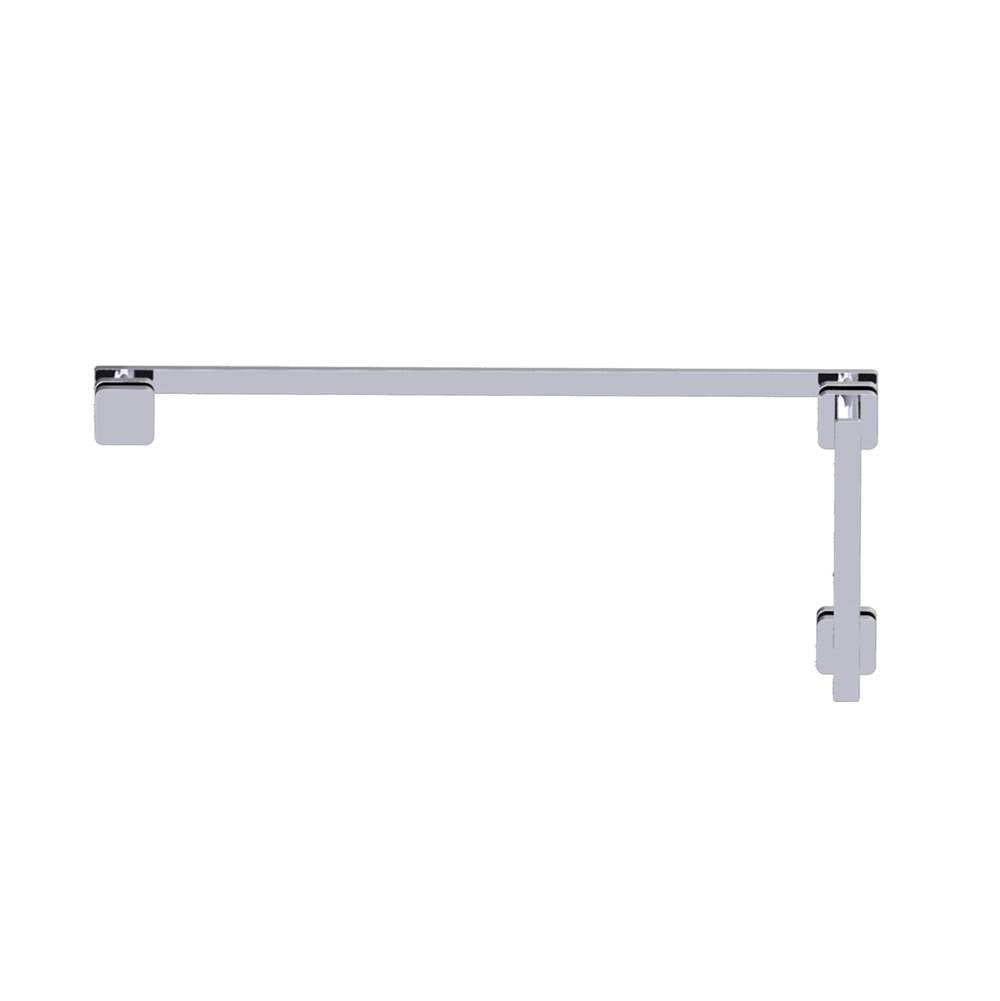Kartners - MILAN - 8-inch x 24-inch Offset Shower Door Handles -Polished Chrome - Polished Chrome