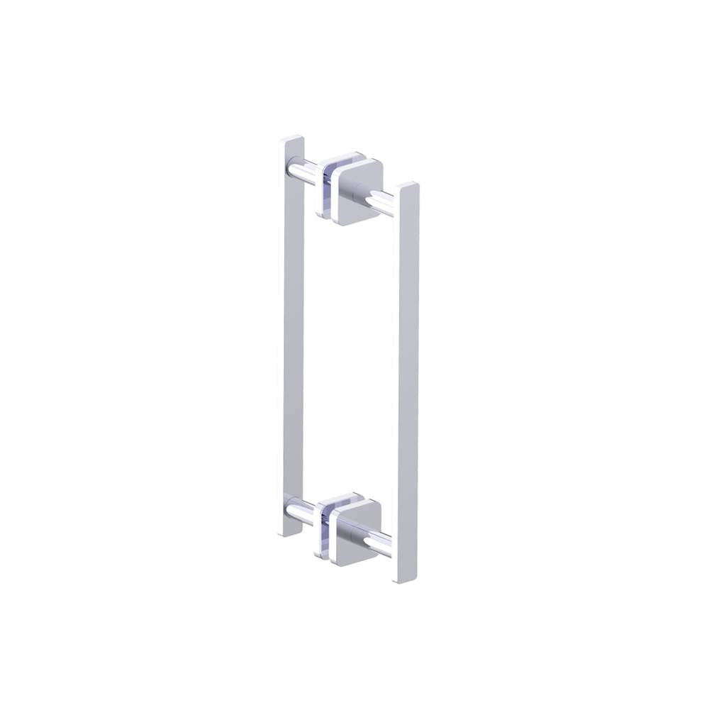 Kartners - MILAN - 12-inch Double Shower Door Handle-Polished Chrome - Polished Chrome