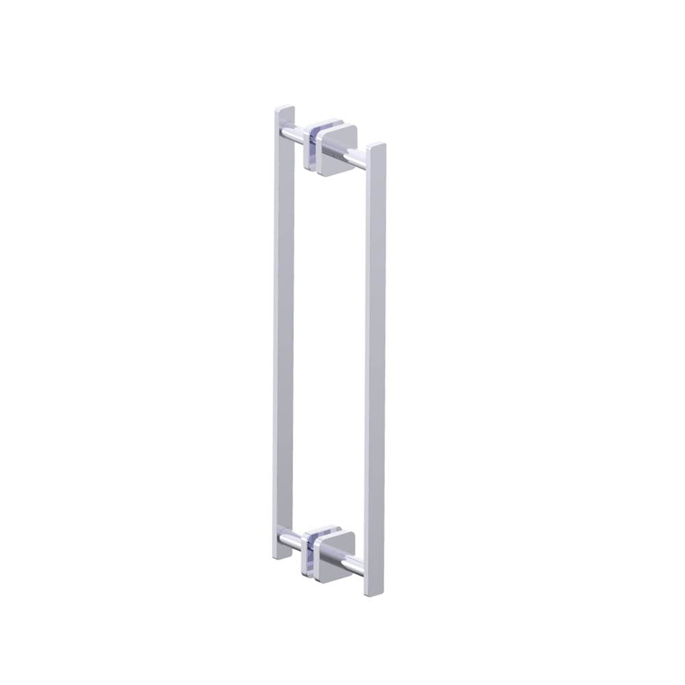 Kartners - MILAN - 18-inch Double Shower Door Handle-Polished Chrome - Polished Chrome