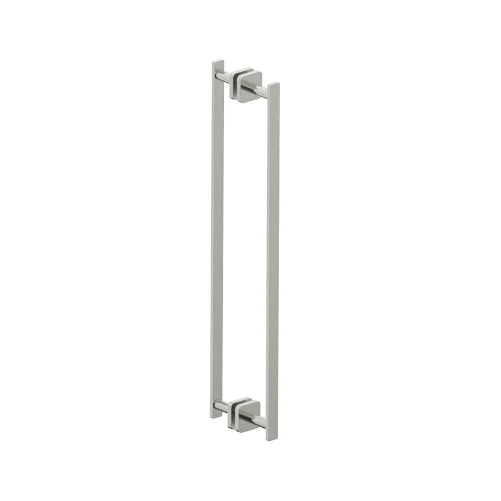 Kartners - MILAN - 24-inch Double Shower Door Handle-Brushed Nickel - Brushed Nickel
