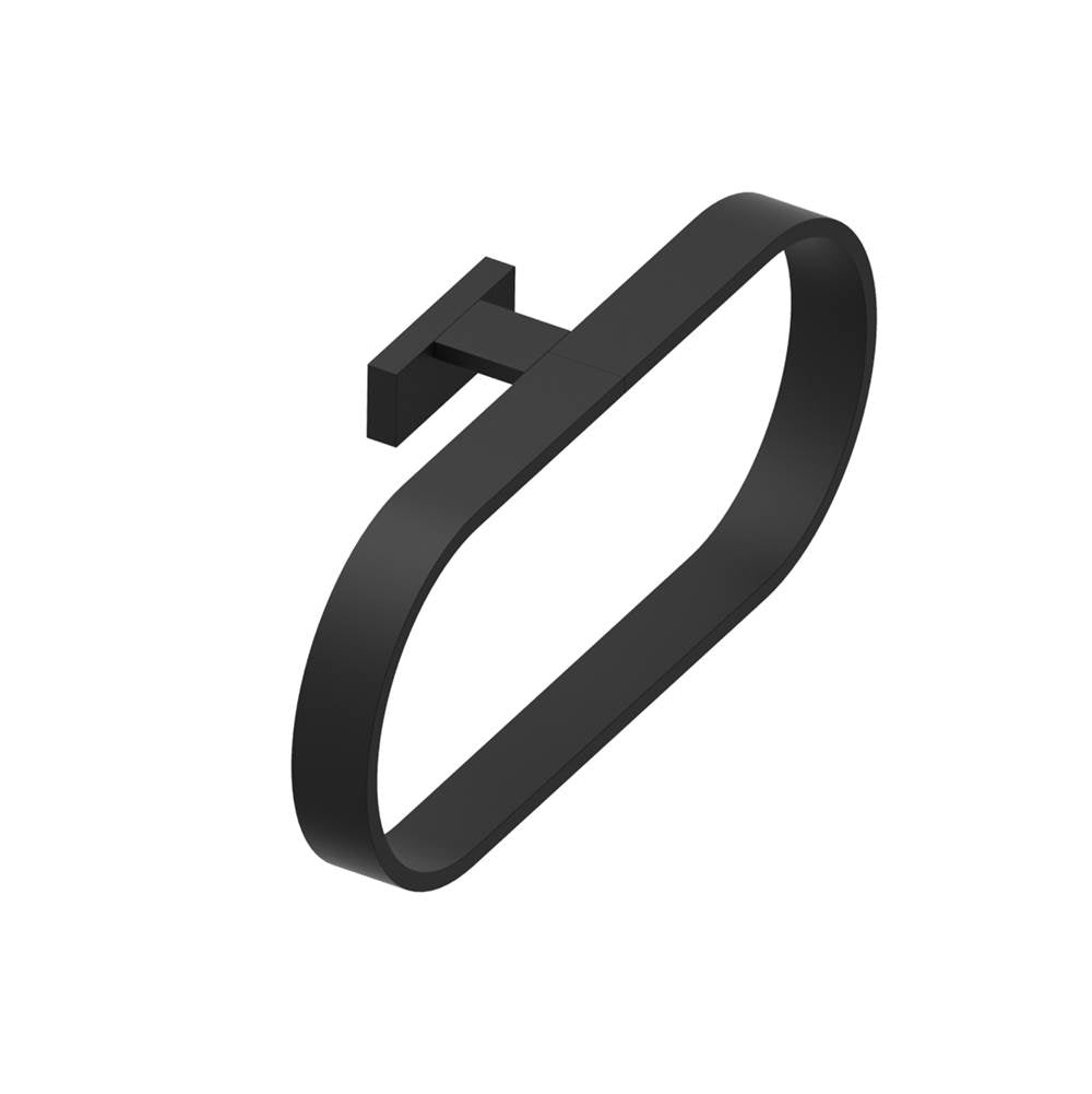 Kartners - COLOGNE - Round Towel Ring-Matte Black - Matte Black