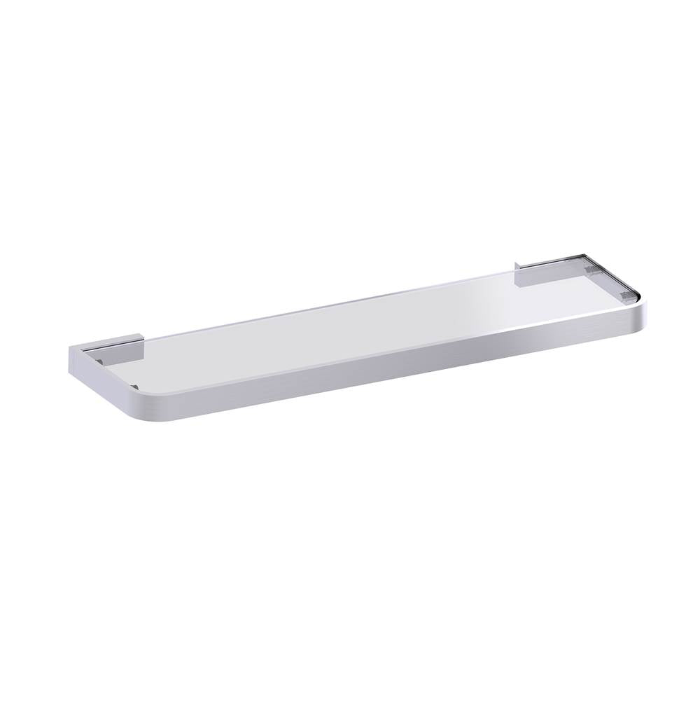 Kartners - COLOGNE - Glass Shelf-Brushed Nickel - Brushed Nickel