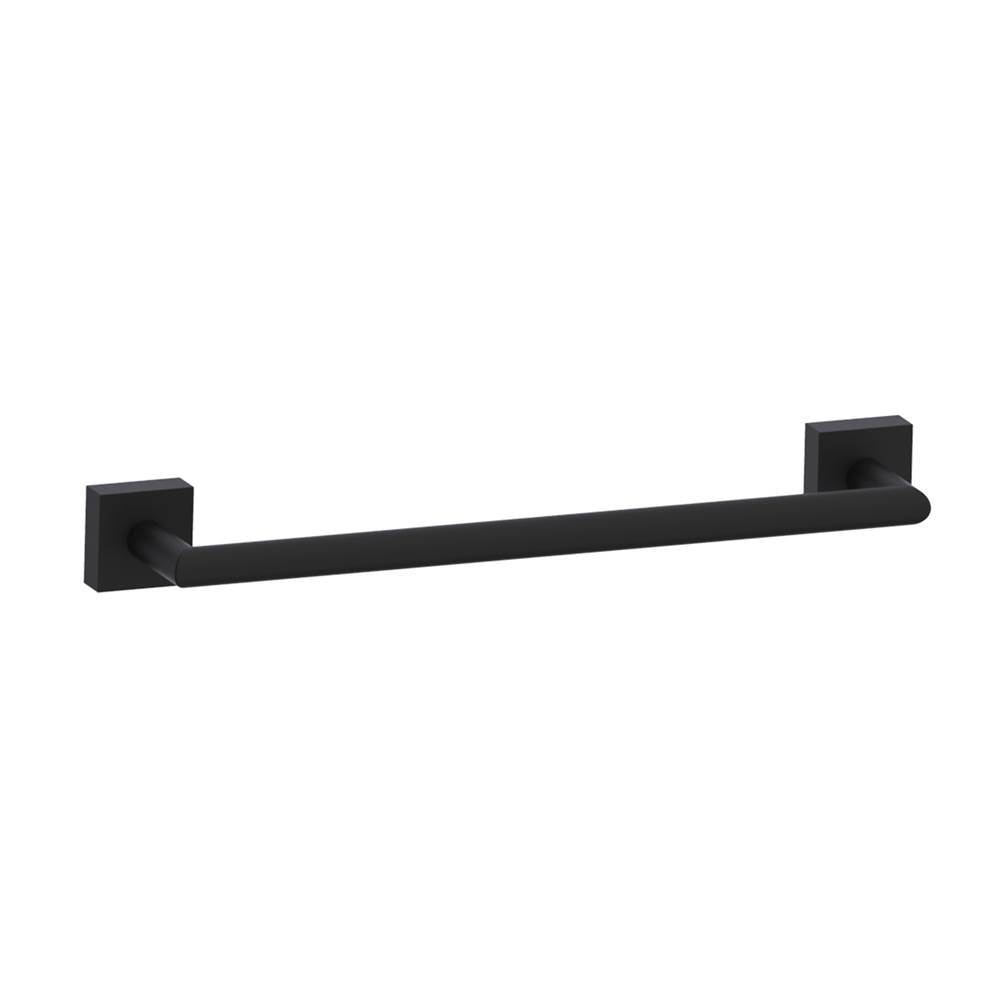 Kartners - MADRID - 12-inch Bathroom Towel Bar-Matte Black - Matte Black