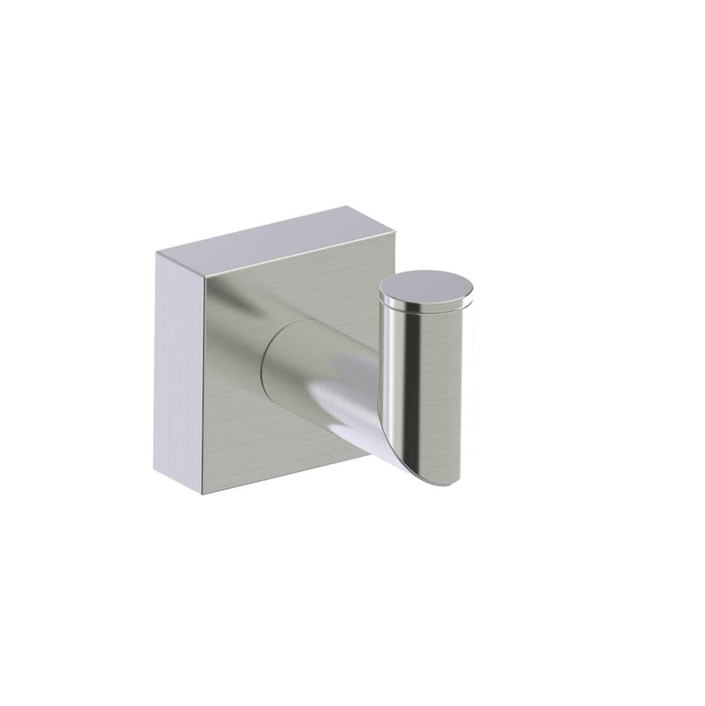 Kartners - MADRID - Single Prong Robe Hook-Brushed Nickel - Brushed Nickel
