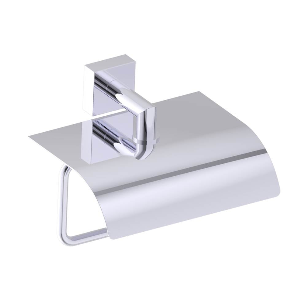 Kartners - MADRID - Classic Toilet Paper Holder with Cover-Polished Chrome - Polished Chrome