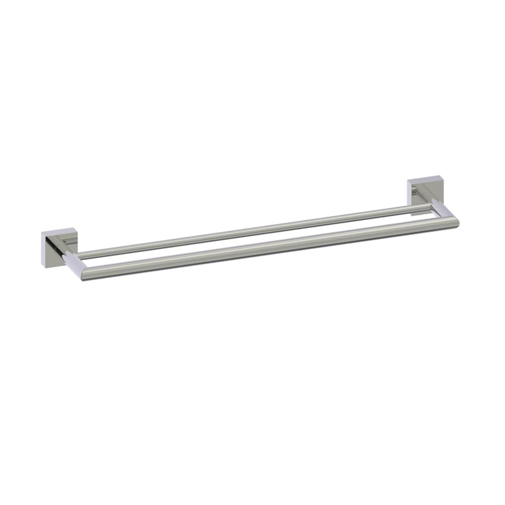 Kartners - MADRID - 18-inch Double Bathroom Towel Bar-Polished Nickel - Polished Nickel