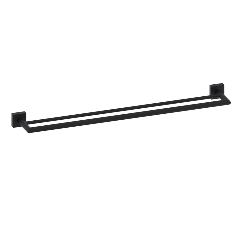 Kartners - MADRID - 24-inch Double Bathroom Towel Bar-Matte Black - Matte Black
