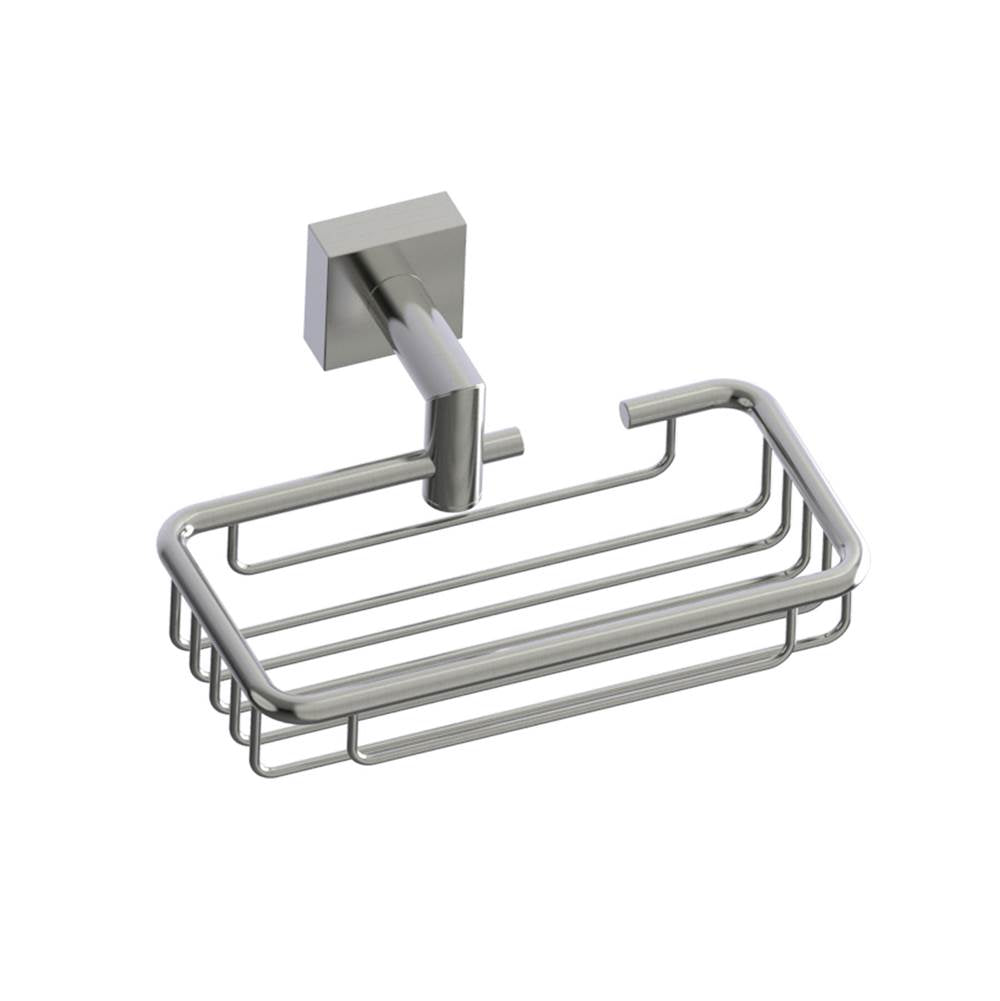Kartners - MADRID - Wall Mounted Soap Basket-Brushed Nickel - Brushed Nickel