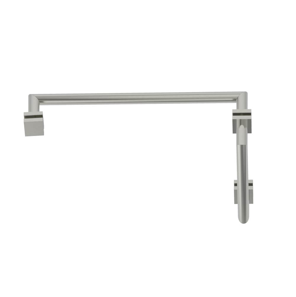 Kartners - MADRID - 8-inch x 18-inch Offset Shower Door Handles -Brushed Nickel - Brushed Nickel