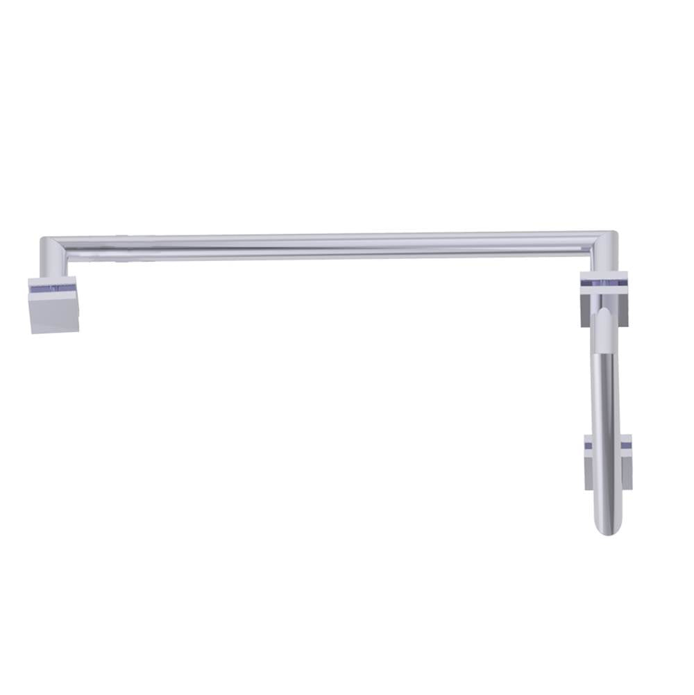 Kartners - MADRID - 8-inch x 24-inch Offset Shower Door Handles -Polished Chrome - Polished Chrome
