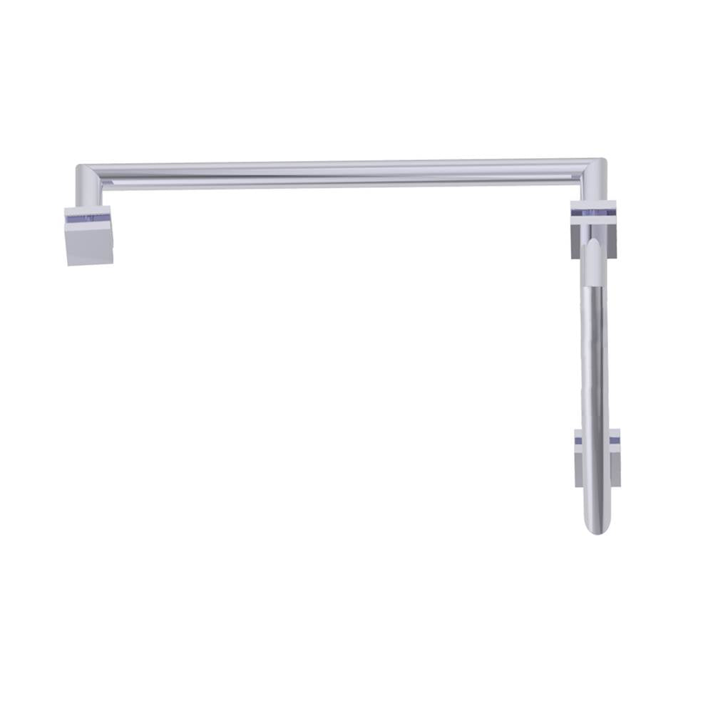 Kartners - MADRID - 12-inch x 18-inch Offset Shower Door Handles -Polished Chrome - Polished Chrome
