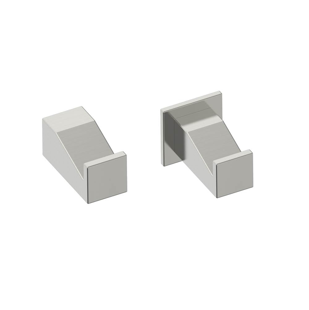 Kartners - LISBON - Single Prong Robe Hook-Brushed Nickel - Brushed Nickel