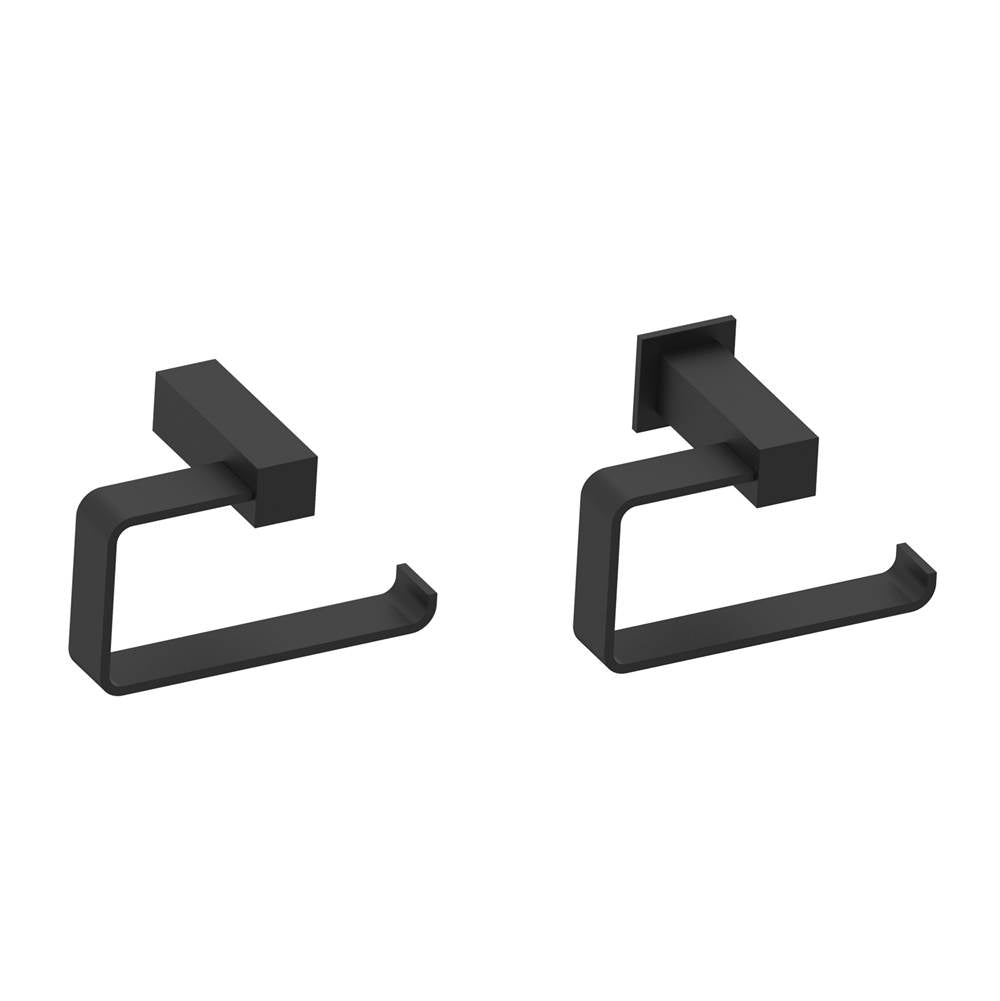 Kartners - LISBON - Drop Toilet Paper Holder-Matte Black - Matte Black