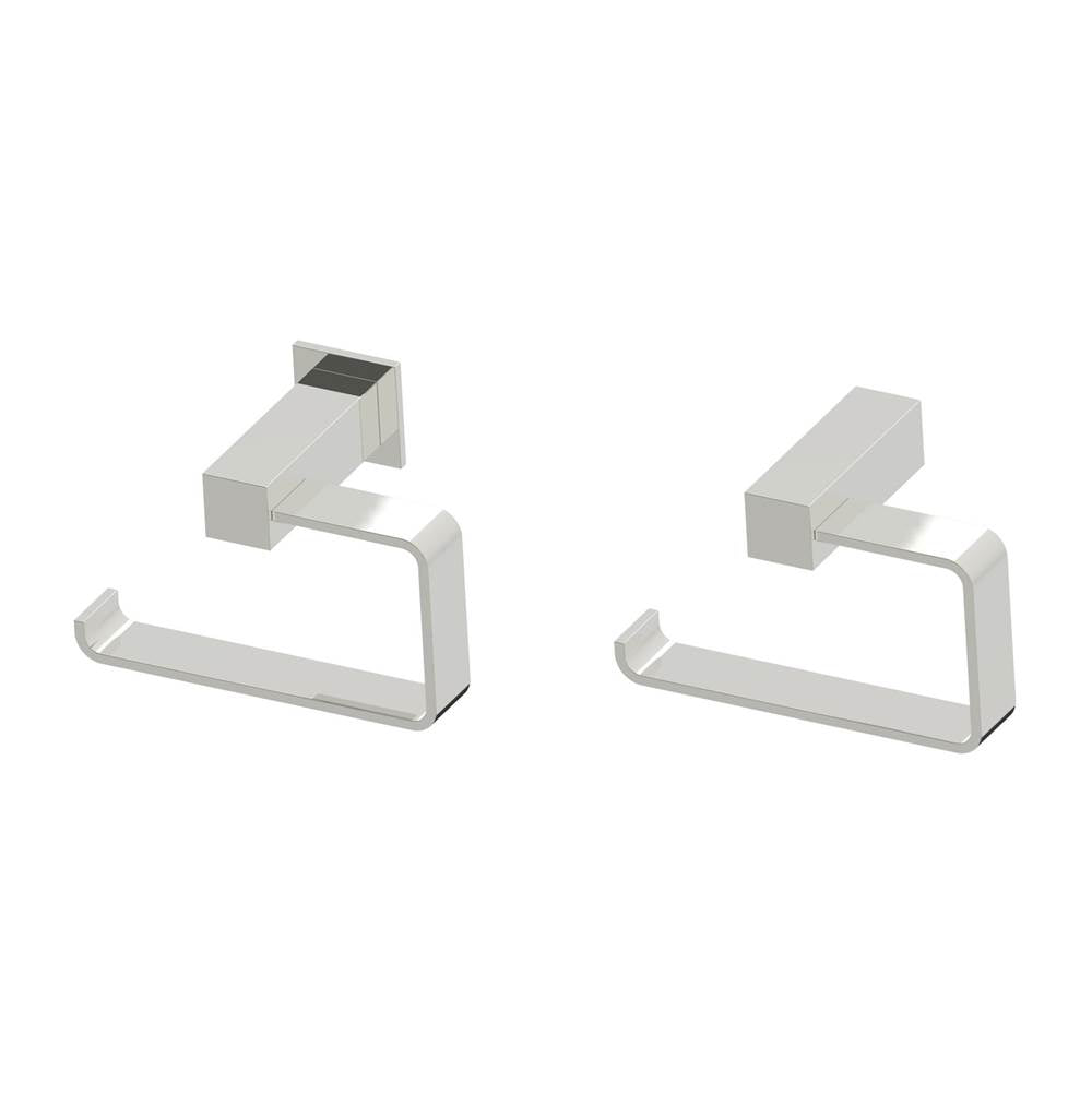 Kartners - LISBON - Drop Toilet Paper Holder (Left)-Polished Nickel - Polished Nickel