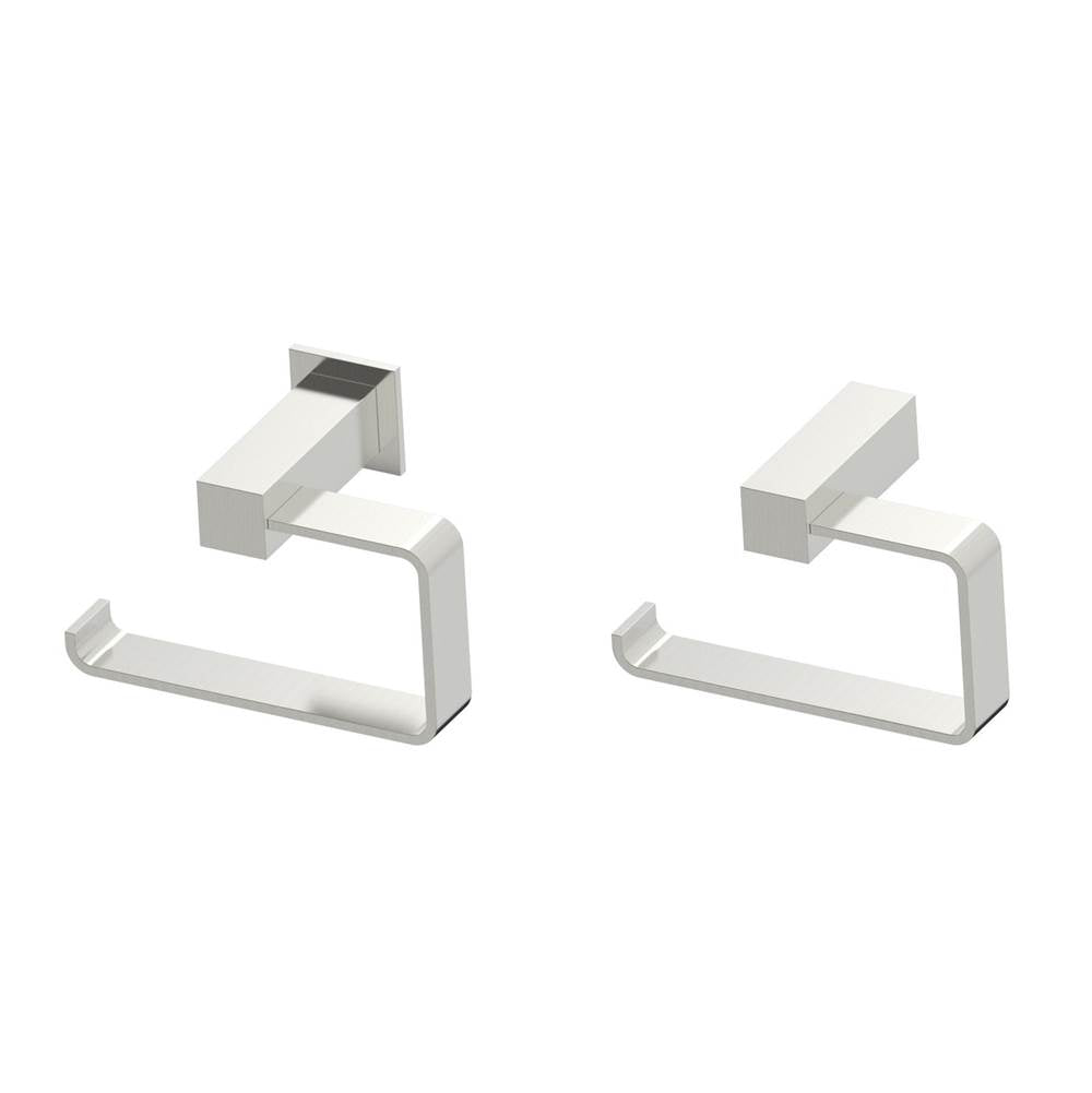 Kartners - LISBON - Drop Toilet Paper Holder (Left)-Brushed Nickel - Brushed Nickel