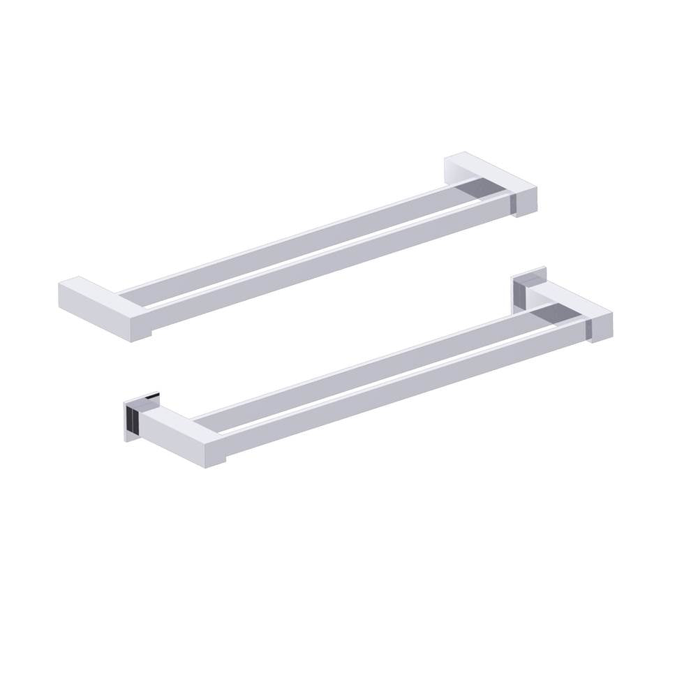Kartners - LISBON - 18-inch Double Bathroom Towel Bar-Polished Chrome - Polished Chrome