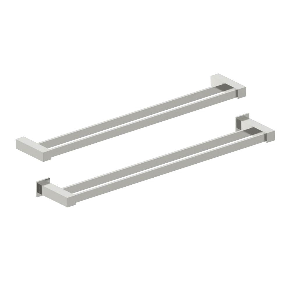 Kartners - LISBON - 24-inch Double Bathroom Towel Bar-Brushed Nickel - Brushed Nickel