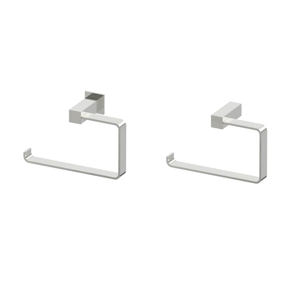 Kartners - LISBON - Towel Ring (Left)-Brushed Nickel - Brushed Nickel
