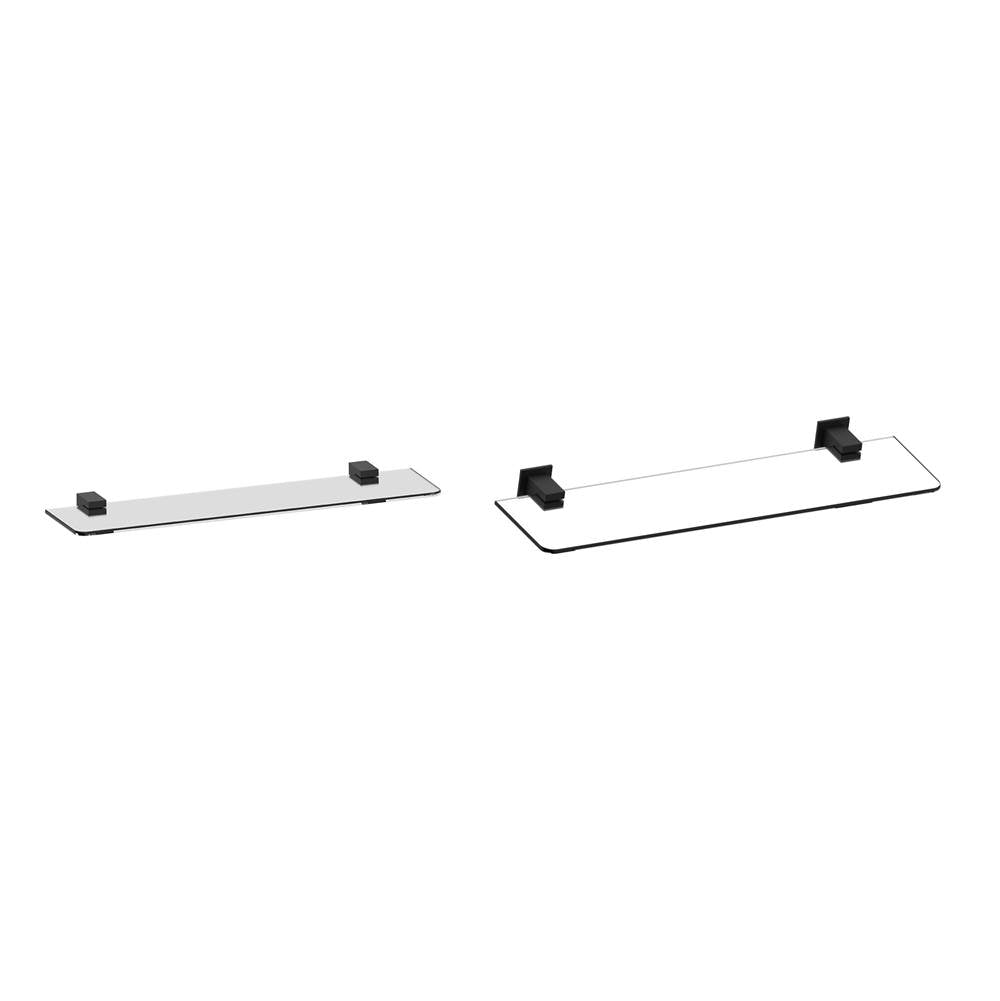 Kartners - LISBON - Glass Shelf-Matte Black - Matte Black