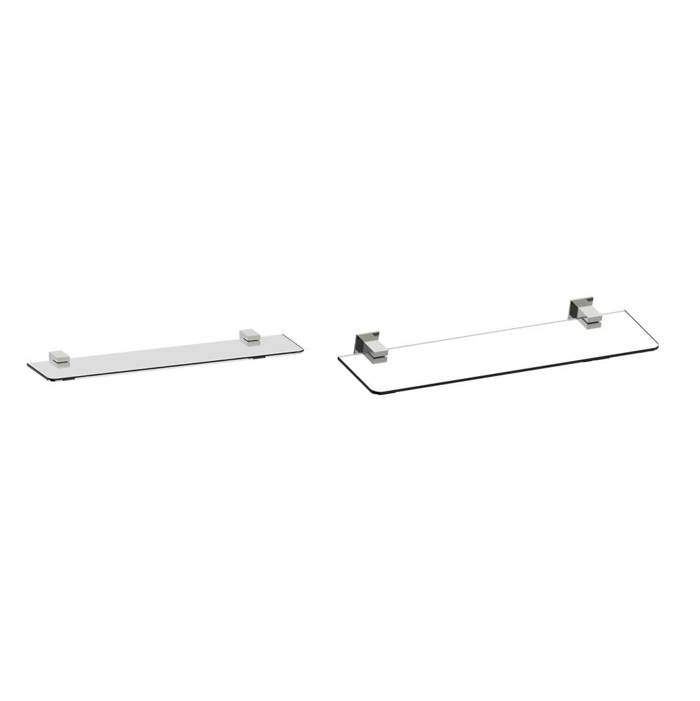 Kartners - LISBON - Glass Shelf-Brushed Nickel - Brushed Nickel
