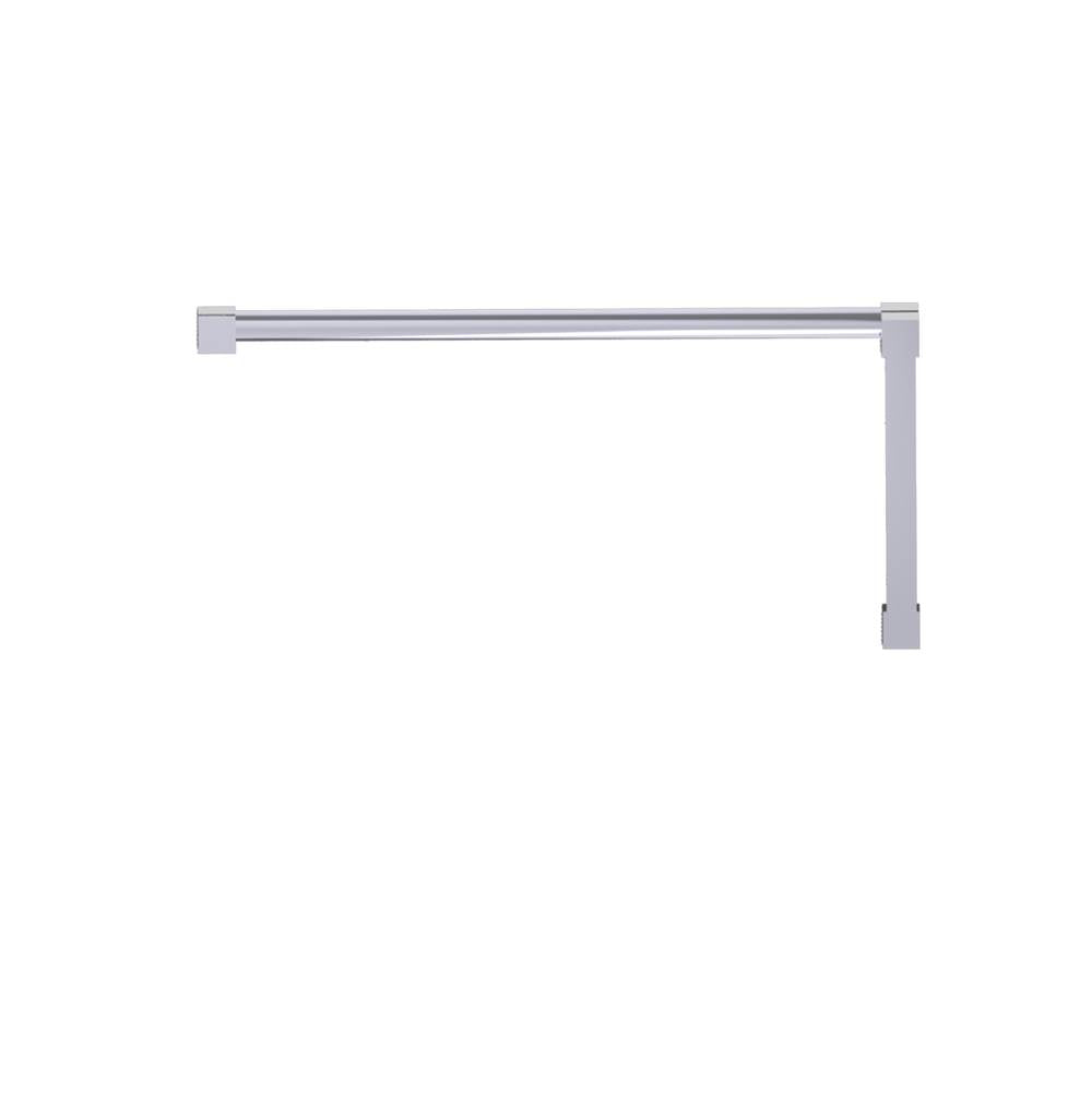 Kartners - LISBON - 6-inch x 18-inch Offset Shower Door Handle -Polished Chrome - Polished Chrome