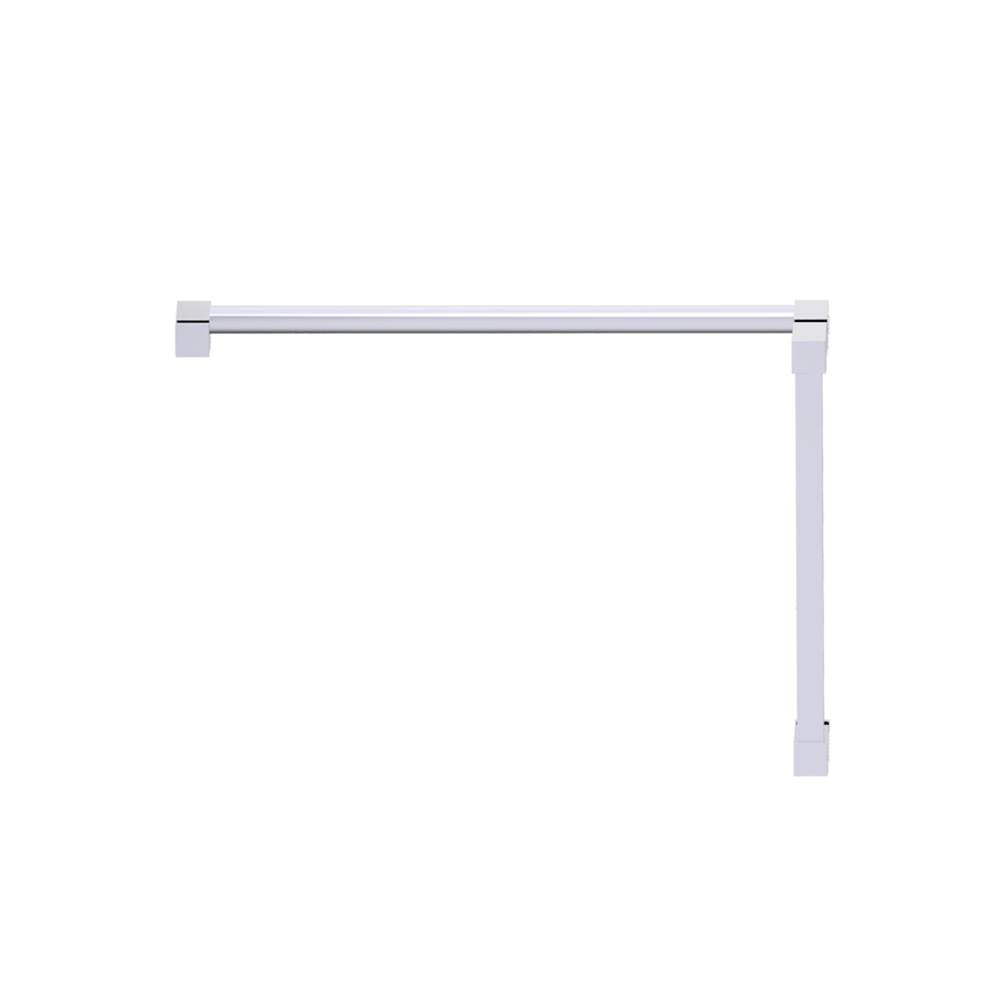Kartners - LISBON - 12-inch x 18-inch Offset Shower Door Handle -Polished Chrome - Polished Chrome