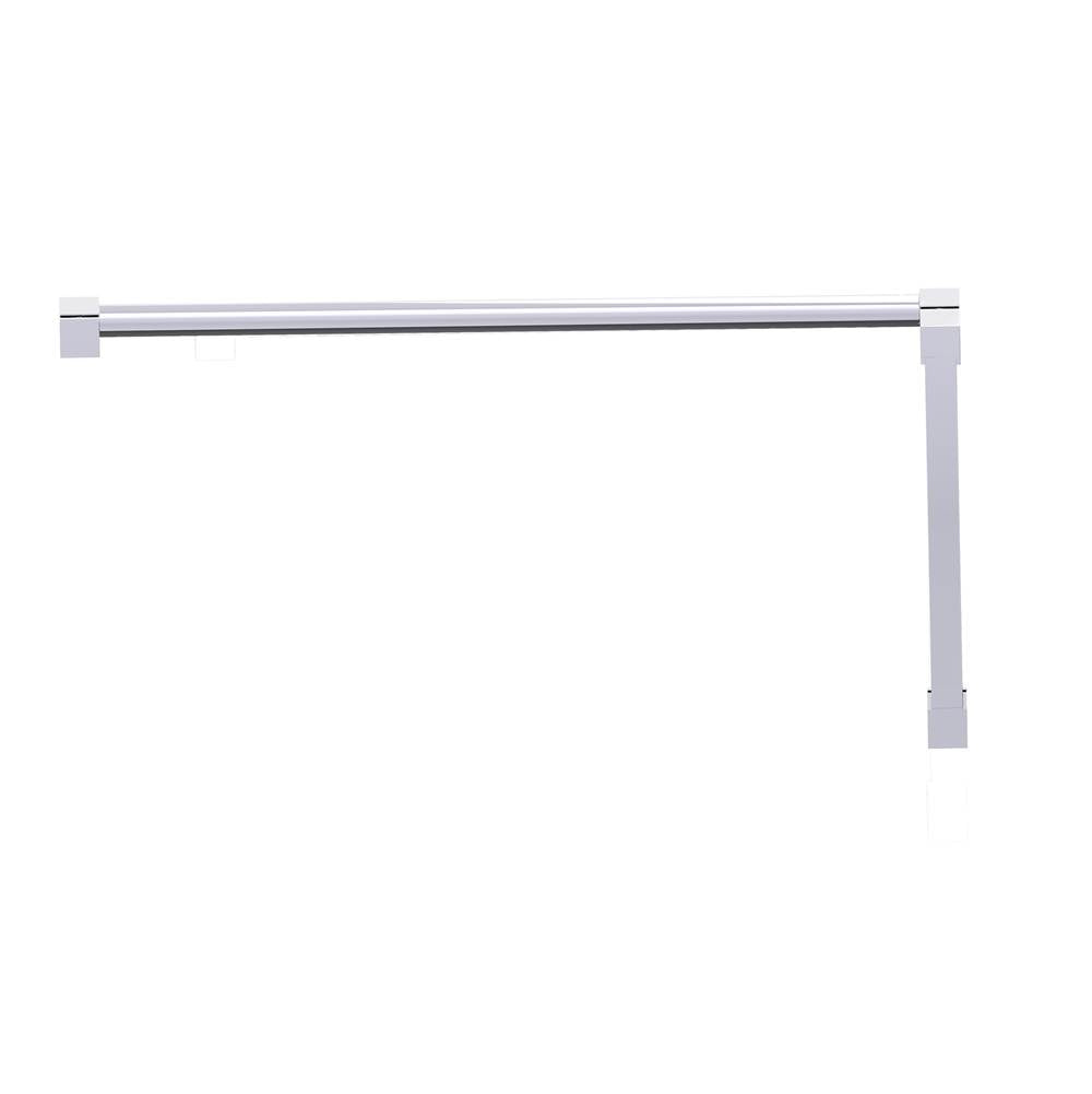 Kartners - LISBON - 12-inch x 24-inch Offset Shower Door Handle -Polished Chrome - Polished Chrome