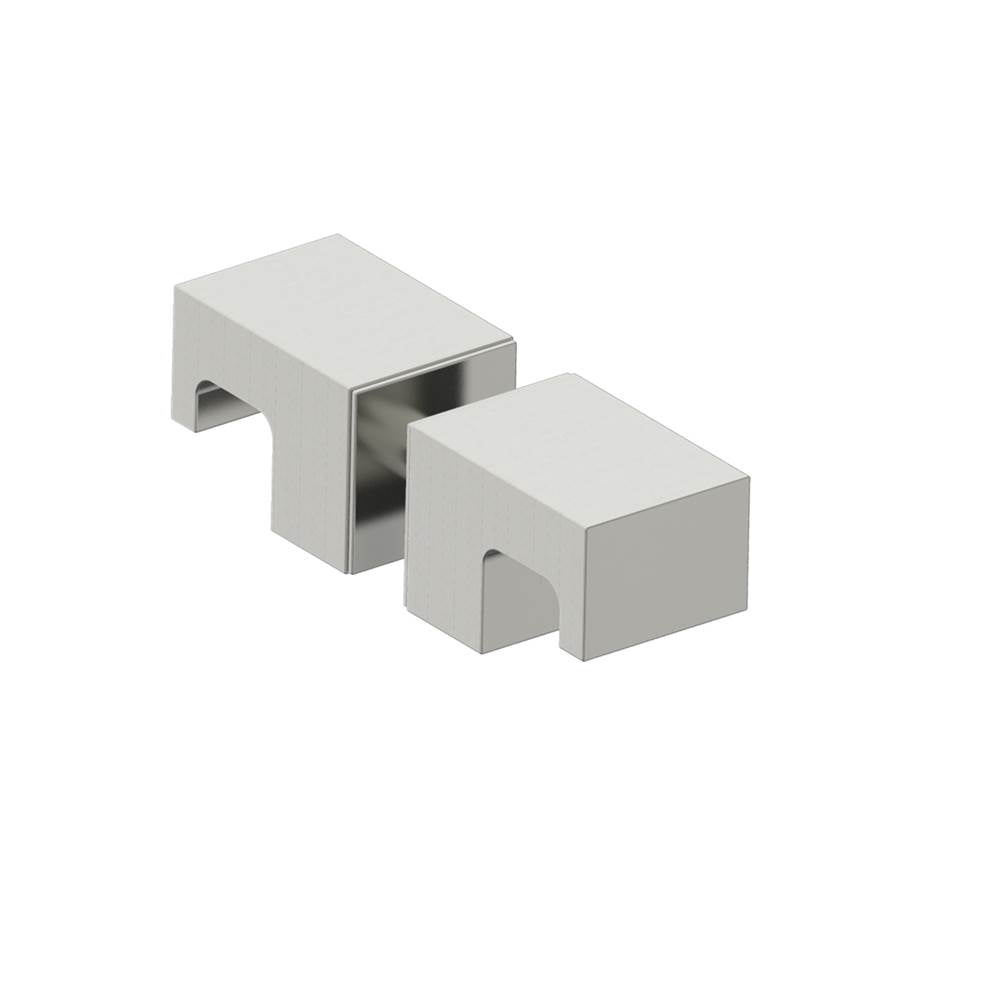 Kartners - LISBON - Double Shower Door Handle-Brushed Nickel - Brushed Nickel
