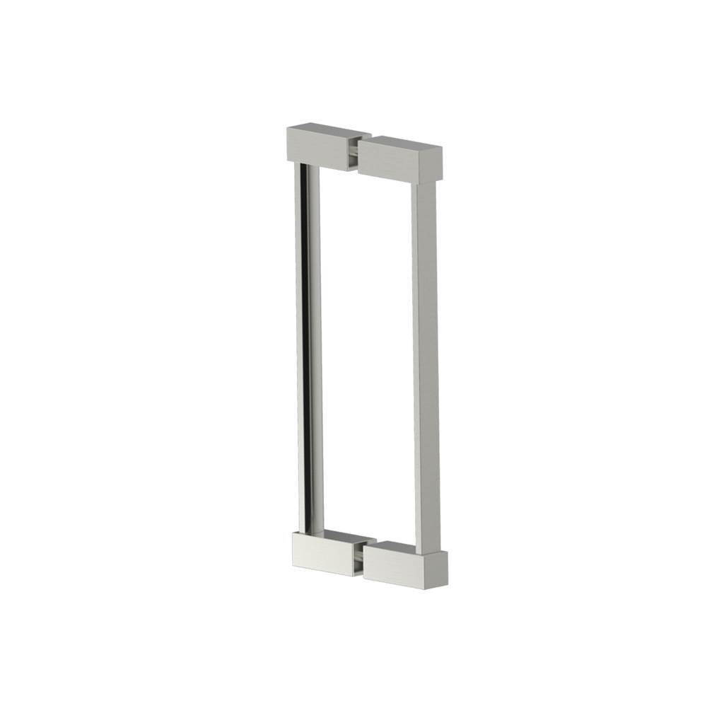 Kartners - LISBON - 12-inch Double Shower Door Handle-Brushed Nickel - Brushed Nickel