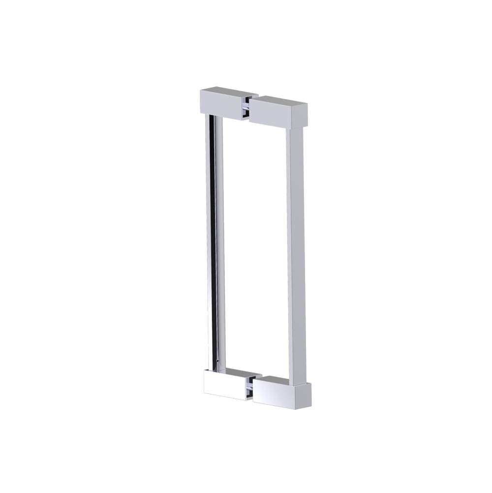 Kartners - LISBON - 12-inch Double Shower Door Handle-Polished Chrome - Polished Chrome