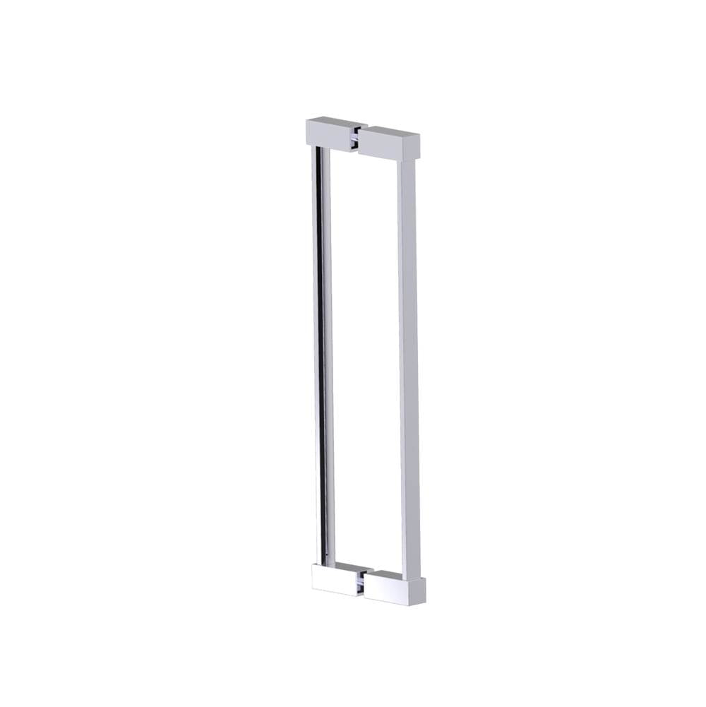 Kartners - LISBON - 18-inch Double Shower Door Handle-Polished Chrome - Polished Chrome