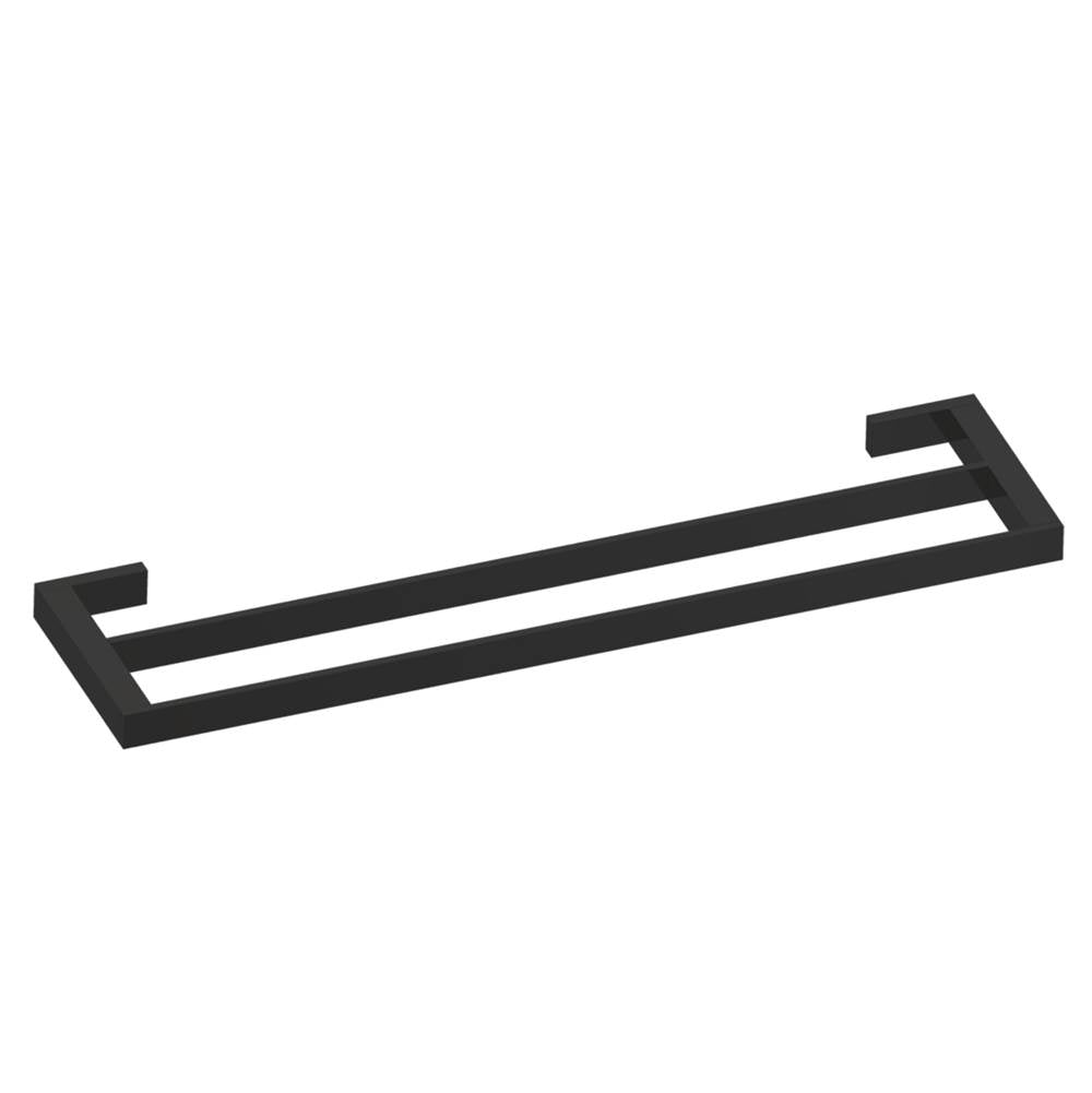 Kartners - MUNICH - 24-inch Double Bathroom Towel Bar-Matte Black - Matte Black
