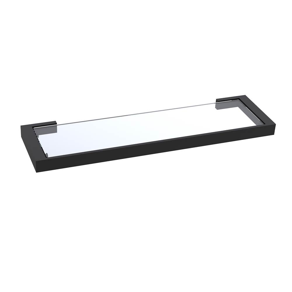 Kartners - MUNICH - Glass Shelf-Matte Black - Matte Black
