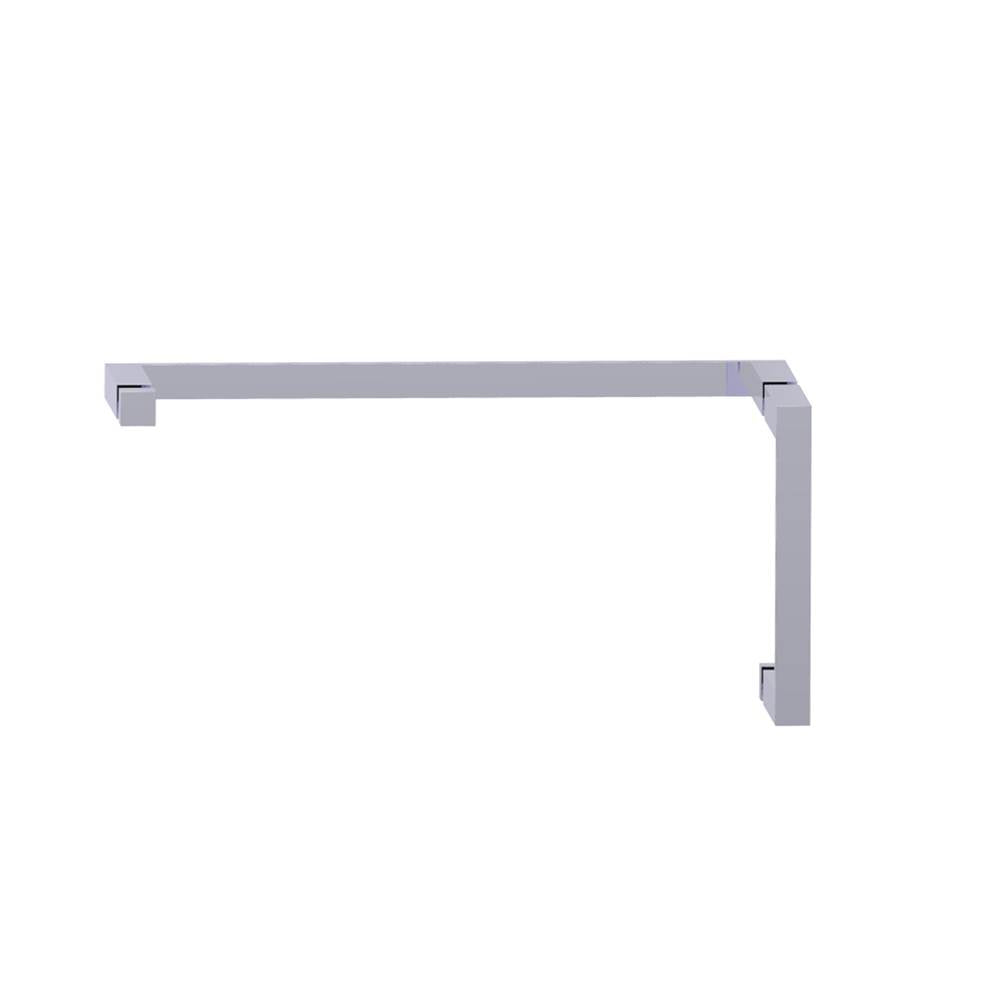 Kartners - MUNICH - 8-inch x 18-inch Offset Shower Door Handles -Polished Chrome - Polished Chrome