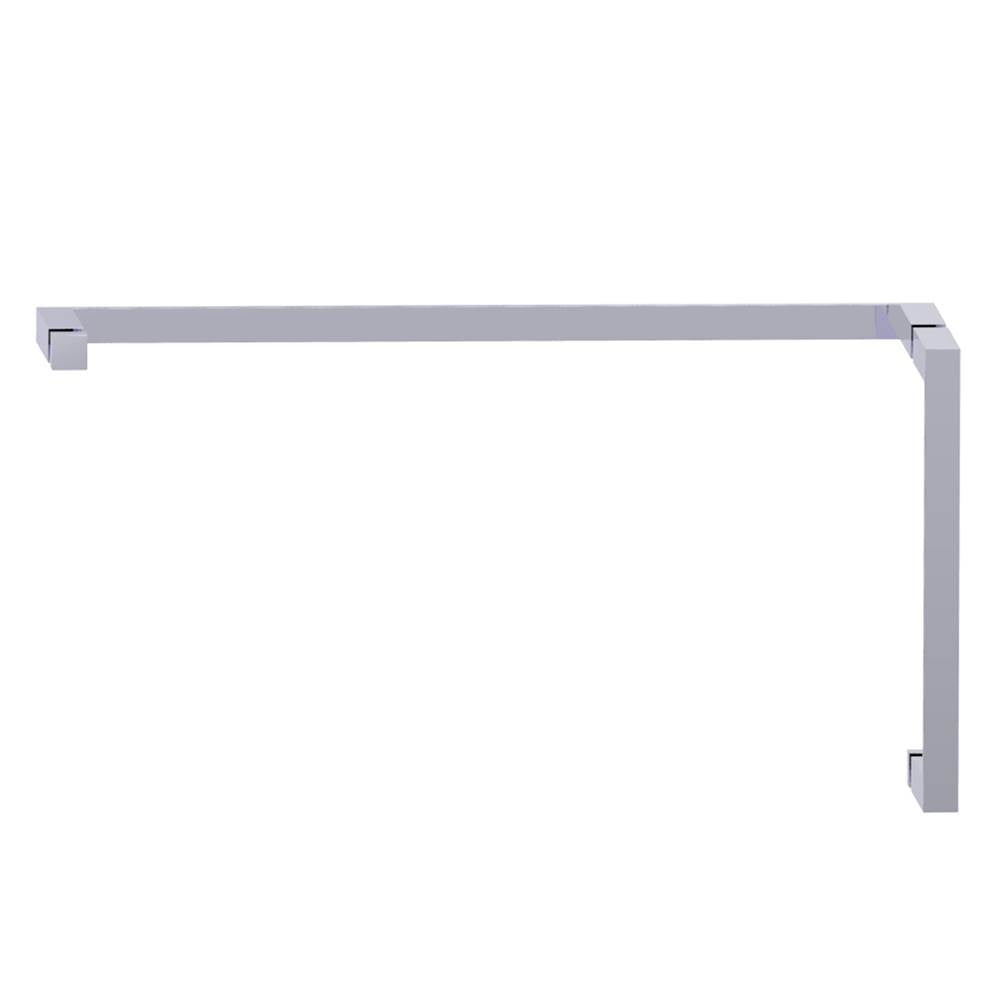 Kartners - MUNICH - 12-inch x 24-inch Offset Shower Door Handles -Polished Chrome - Polished Chrome