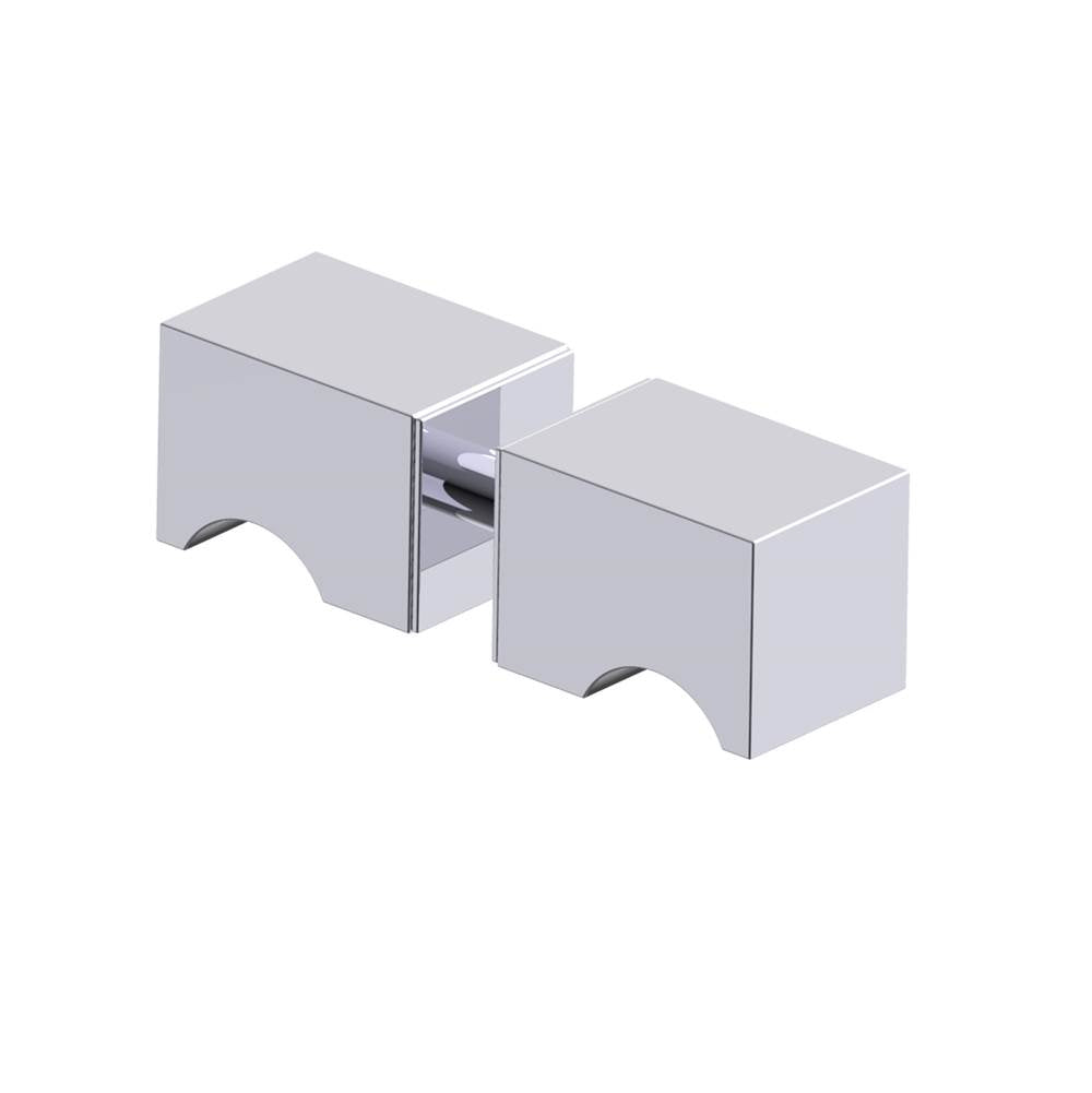 Kartners - MUNICH - Double Shower Door Handle-Polished Chrome - Polished Chrome