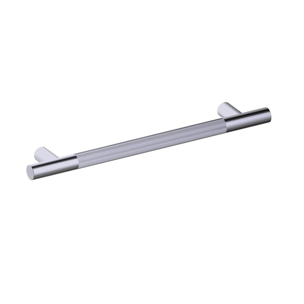 Kartners - Straight Knurled - 18-inch Grab Bar-Brushed Nickel - Brushed Nickel