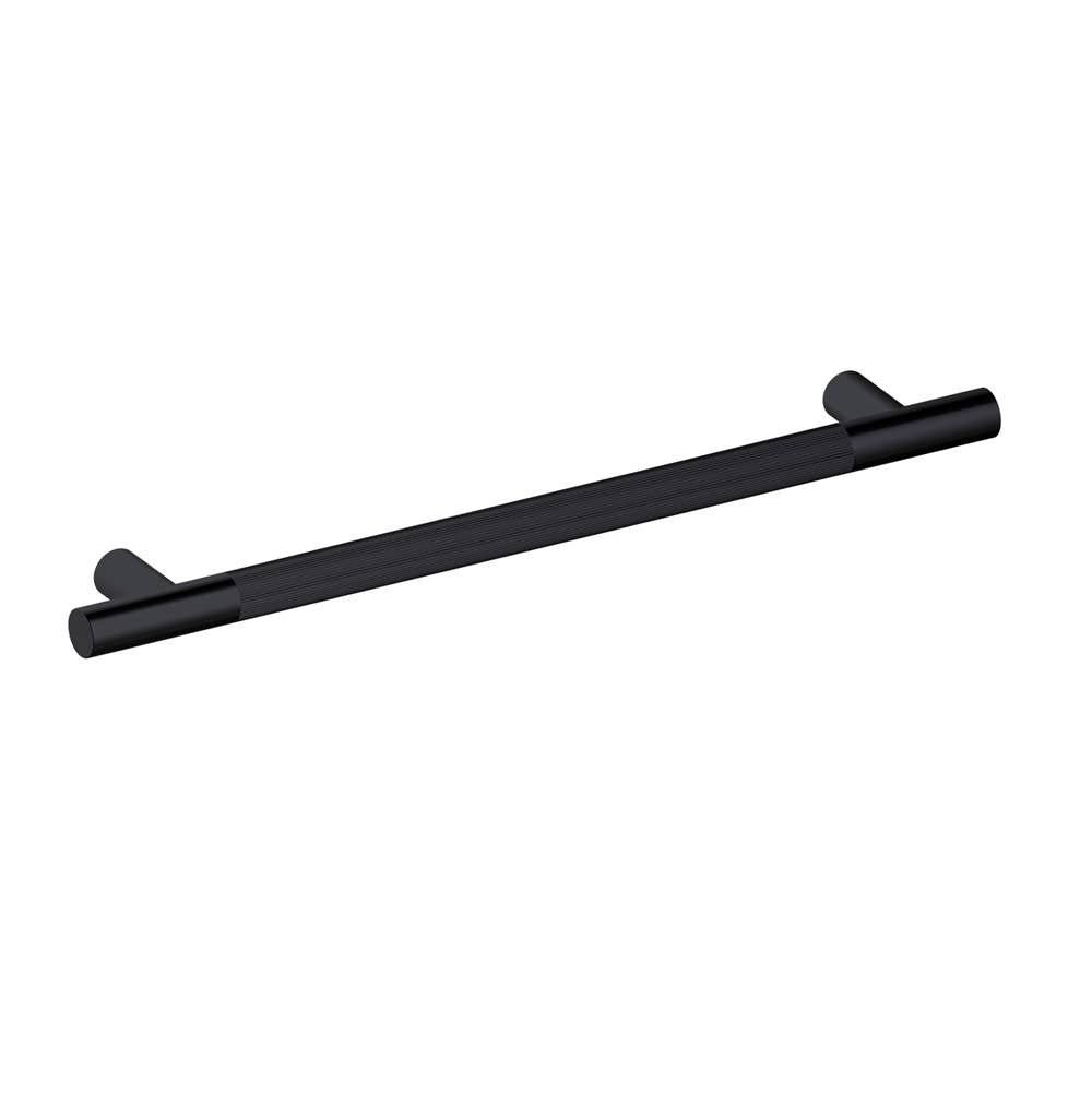 Kartners - Straight Knurled - 24-inch Grab Bar-Matte Black - Matte Black
