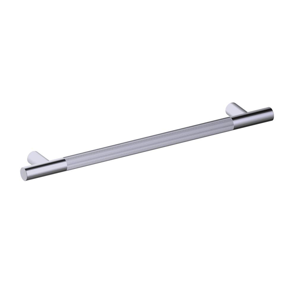 Kartners - Straight Knurled - 24-inch Grab Bar-Brushed Nickel - Brushed Nickel