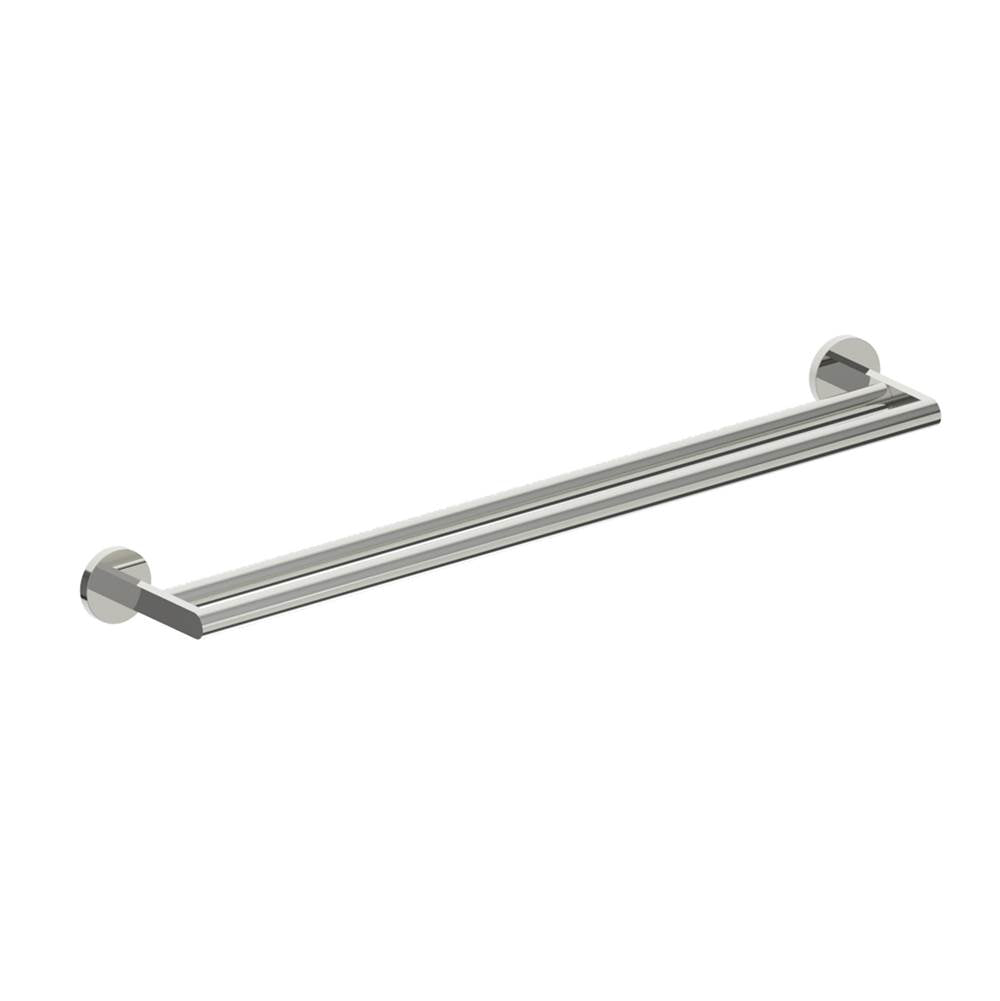 Kartners - FRANKFURT - 24-inch Double Bathroom Towel Bar -Polished Nickel - Polished Nickel