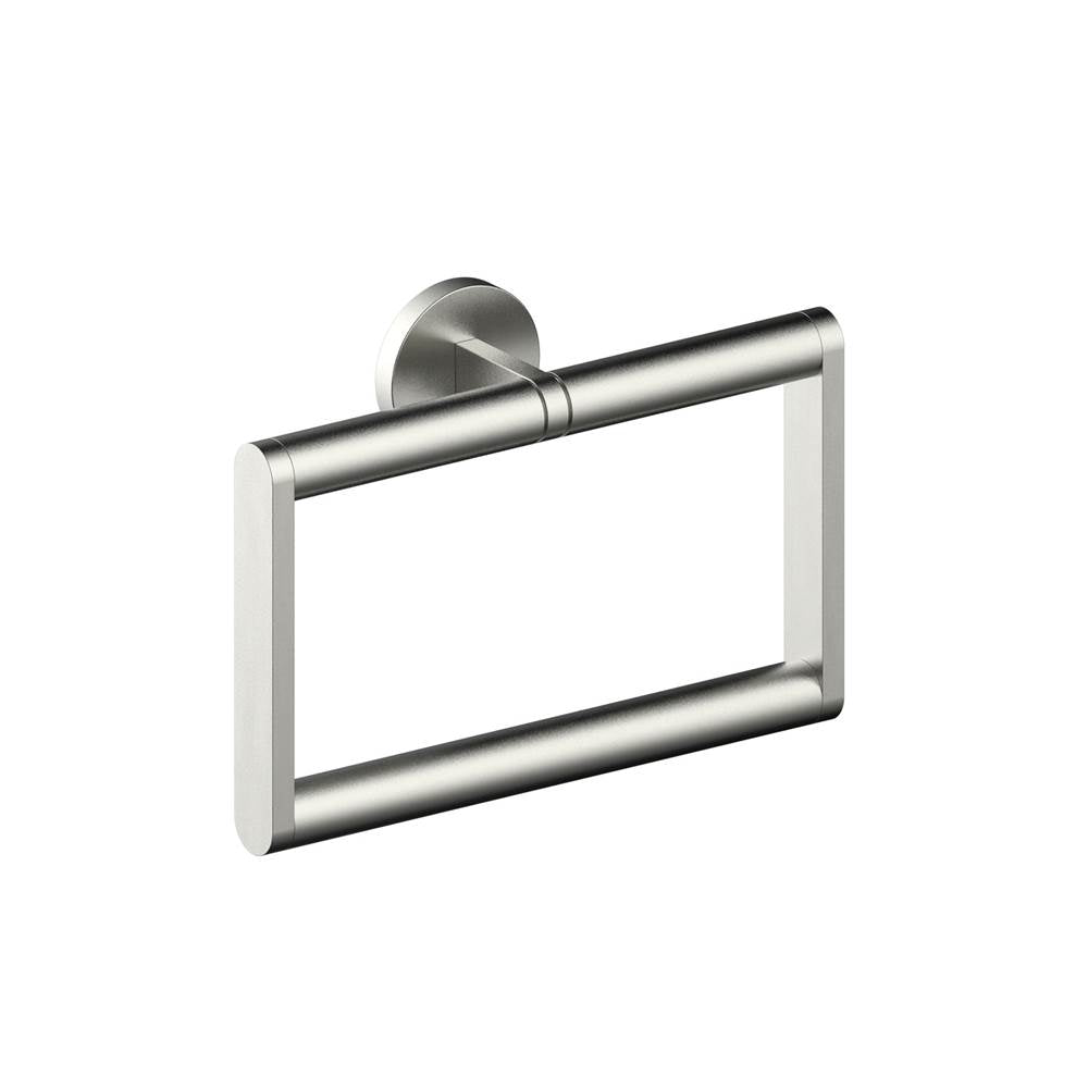 Kartners - FRANKFURT - Square Towel Ring-Brushed Nickel - Brushed Nickel
