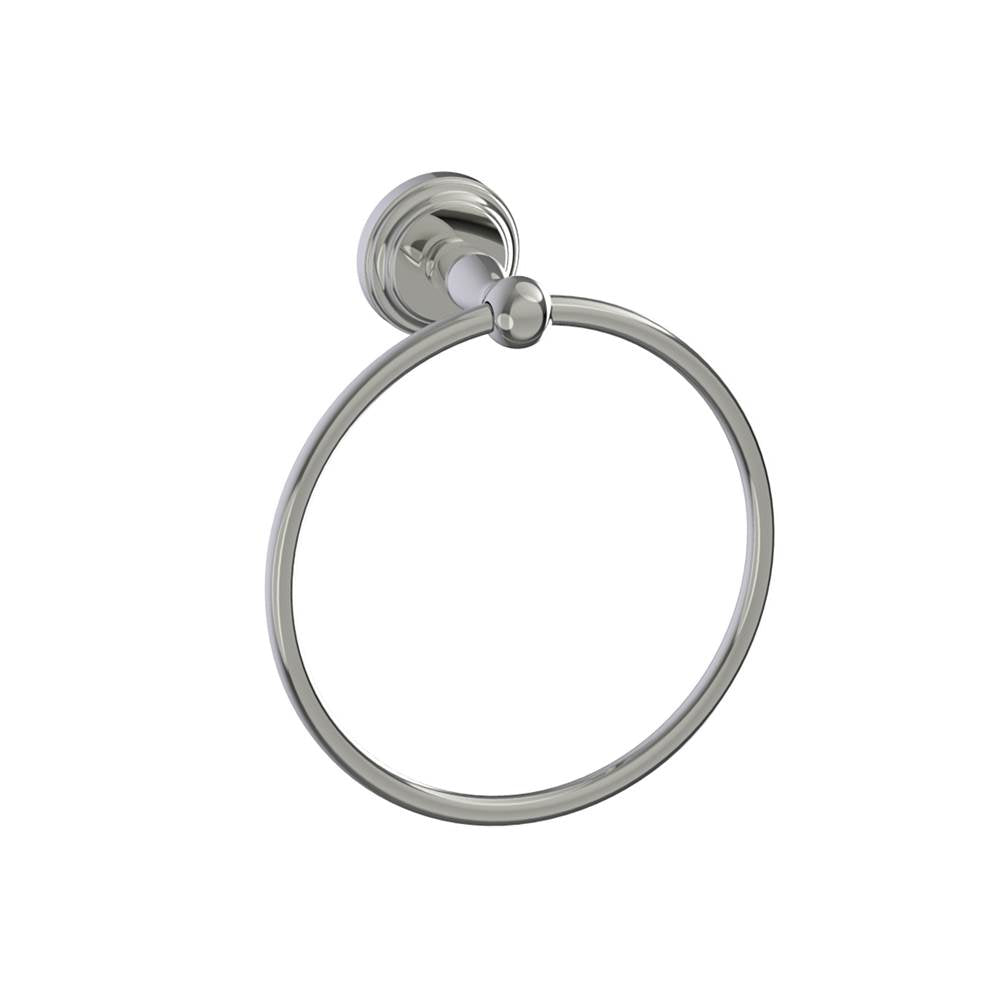 Kartners - FLORENCE - Round Towel Ring-Polished Nickel - Polished Nickel