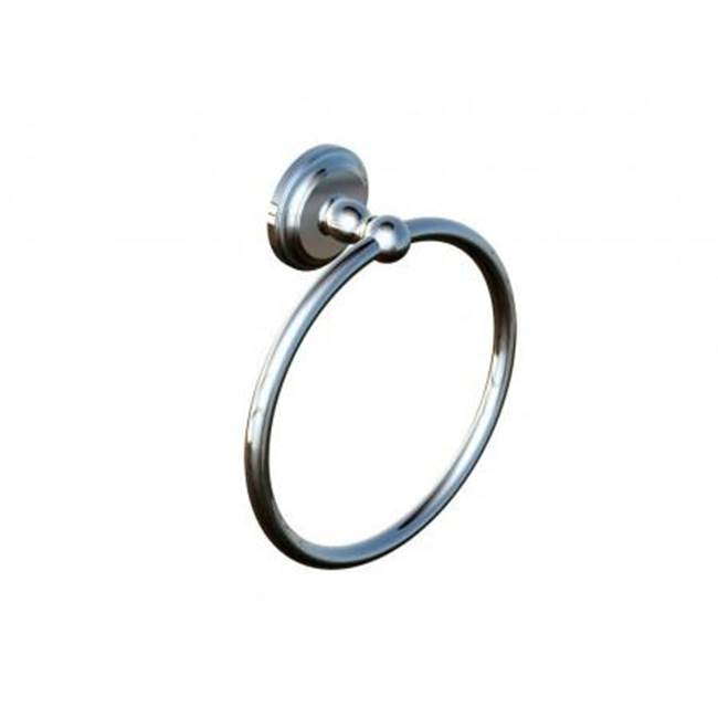 Kartners - FLORENCE - Round Towel Ring-Polished Chrome - Polished Chrome