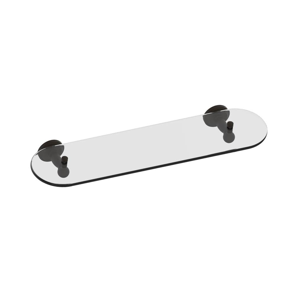 Kartners - FLORENCE - 20-inch Glass Shelf-New World Bronze - New World Bronze