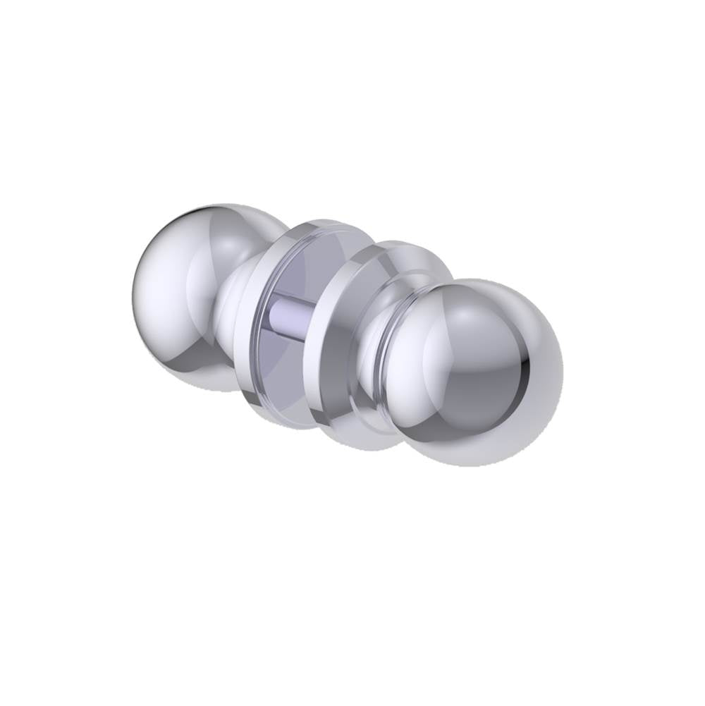 Kartners - FLORENCE - Double Shower Door Handle-Polished Chrome - Polished Chrome