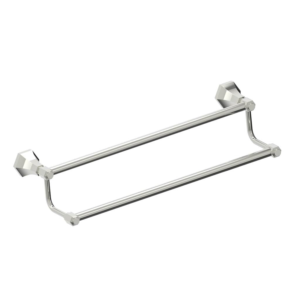 Kartners - PISA - 18-inch Double Bathroom Towel Bar-Polished Nickel - Polished Nickel