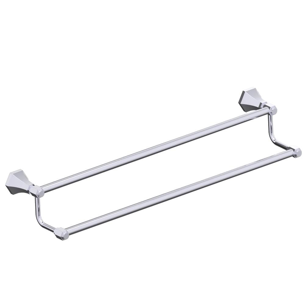 Kartners - PISA - 24-inch Double Bathroom Towel Bar-Polished Chrome - Polished Chrome