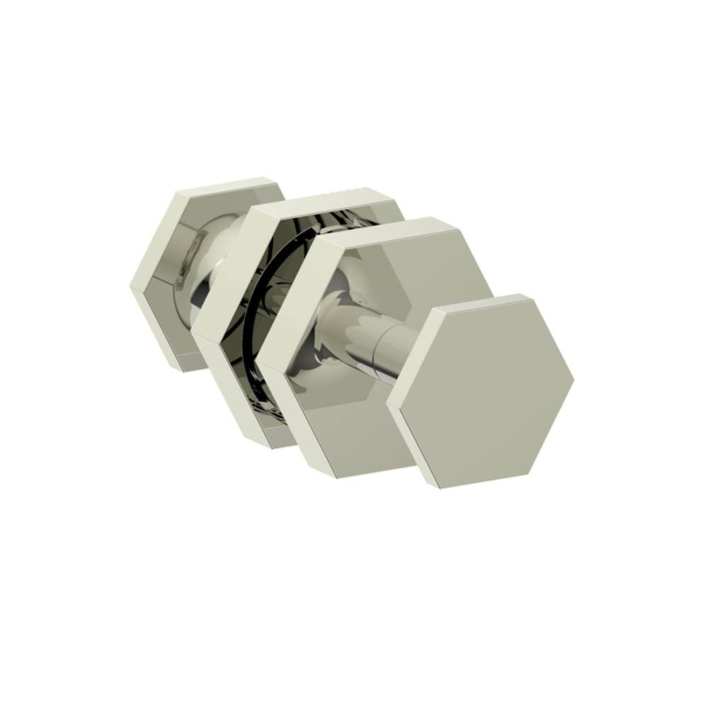 Kartners - PISA - Double Shower Door Knob-Polished Nickel - Polished Nickel