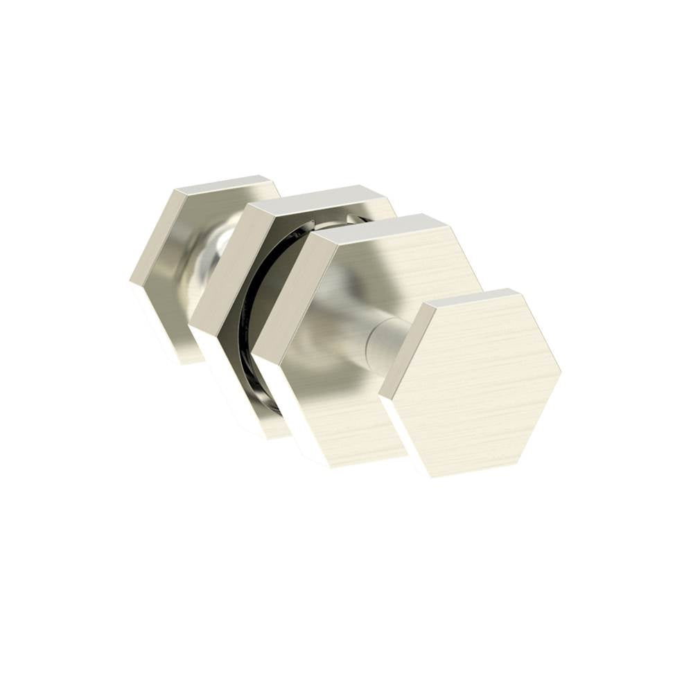 Kartners - PISA - Double Shower Door Knob-Brushed Nickel - Brushed Nickel