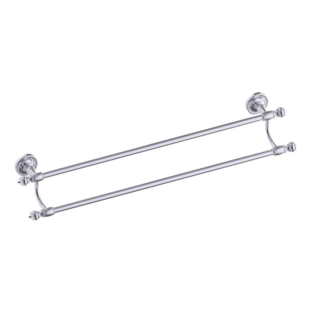 Kartners - LYON - 24-inch Double Bathroom Towel Bar-Polished Chrome - Polished Chrome